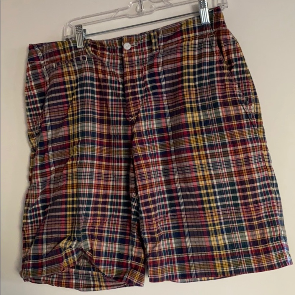 Men’s’ 34 Ralph Lauren madras plaid shorts